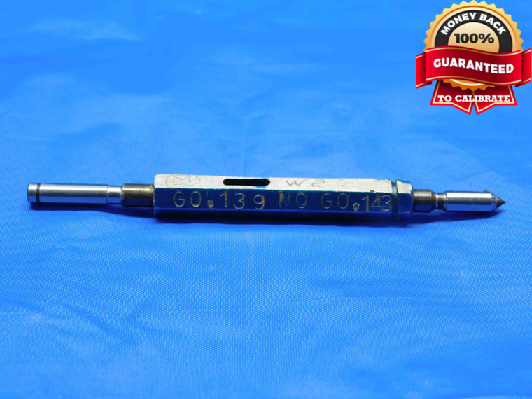 .1390 & .1430 PIN PLUG GAGE GO NO GO .1406 -.0016 9/64 3.632 mm .139 .143 - BS0310RD