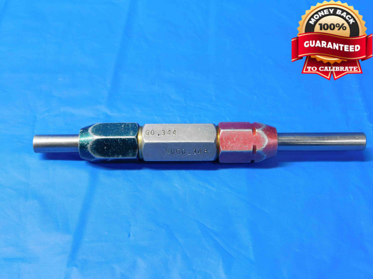 .3440 & .3480 CL Z PIN PLUG GAGE GO NO GO .3438 +.0002 11/32 9 mm .344 .348 - BS0378RD