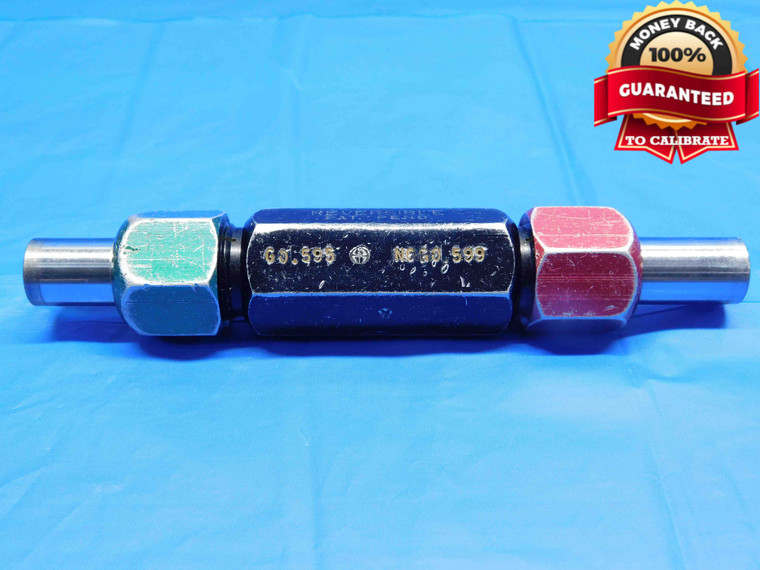 .5950 & .5990 CL Y PIN PLUG GAGE GO NO GO .5938 +.0012 19/32 15 mm .595 .599 - BS0368RD