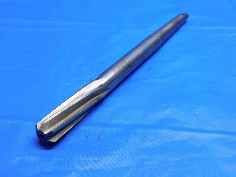 9/16 O.D. HSS REAMER MORSE TAPER #1 SHANK SPIRAL 6 FLUTE MT1 .5625 ONSIZE - BS0403CF2