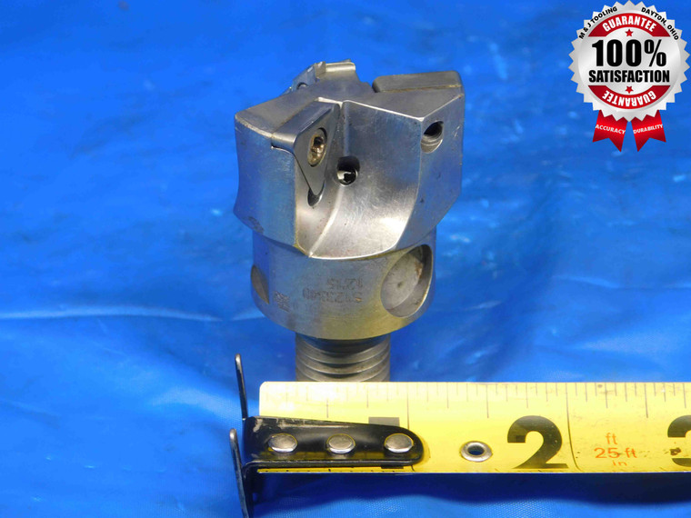 SECO 1 1/2 O.D. FACE MILL S123340 16MM THREADED SHANK HOLDS 3 INSERTS 1.5 - BR0273BB3
