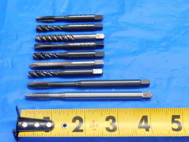 9pcs OSG & UNION 1/4 - 20 AND 1/4 - 28 HSS TAPS SPIRAL POINT PLUG BOTTOMING .25 - RB2012BJ2
