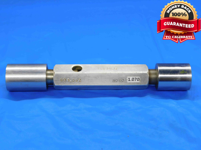 1.062 & 1.070 METRIC PIN PLUG GAGE GO NO GO 1.000 +.062 1 mm .0418 1.07 - BT0043LVR