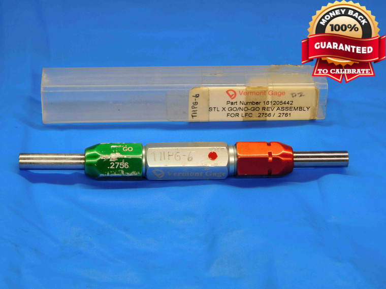 .2756 & .2761 CLASS X PIN PLUG GAGE GO NO GO .2813 -.0052 UNDERSIZE 9/32 7 mm - BT0044LVR