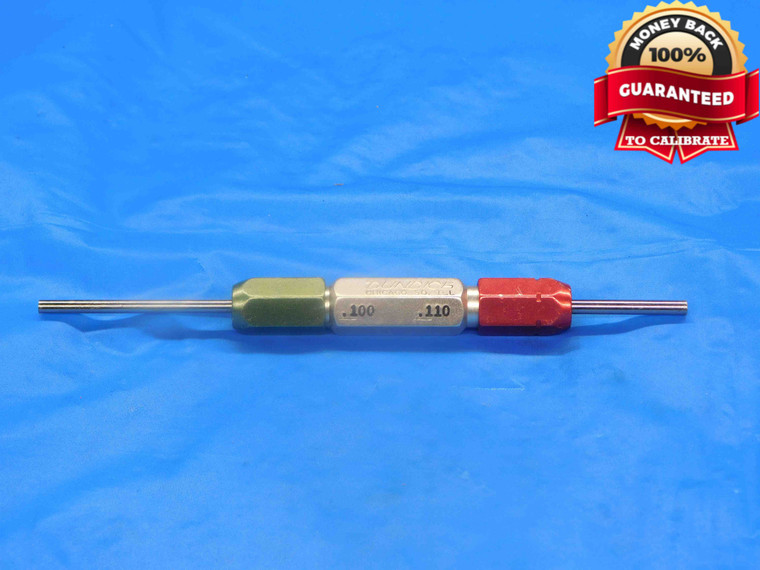 .1000 & .1100 PIN PLUG GAGE GO NO GO .1094 +.0006 7/64 2.794 mm .100 .110 - BT0065LVR