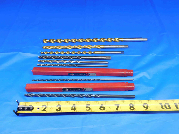 8 PCS HSS TWIST DRILL BITS SIZES RANGE FROM 1/8 TO 10MM CLEVELAND & OTHERS - BR1118FKB