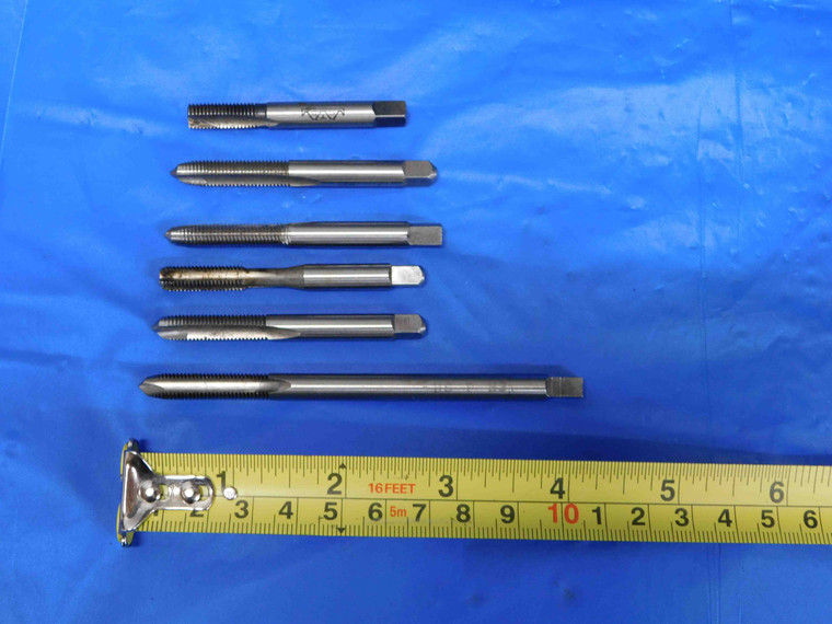 6pcs 1/4 - 28 NF GH3 / GH4 HSS TAPS SPIRAL POINT & STRAIGHT FLUTE .25 GTD OSG - BS1027LVR