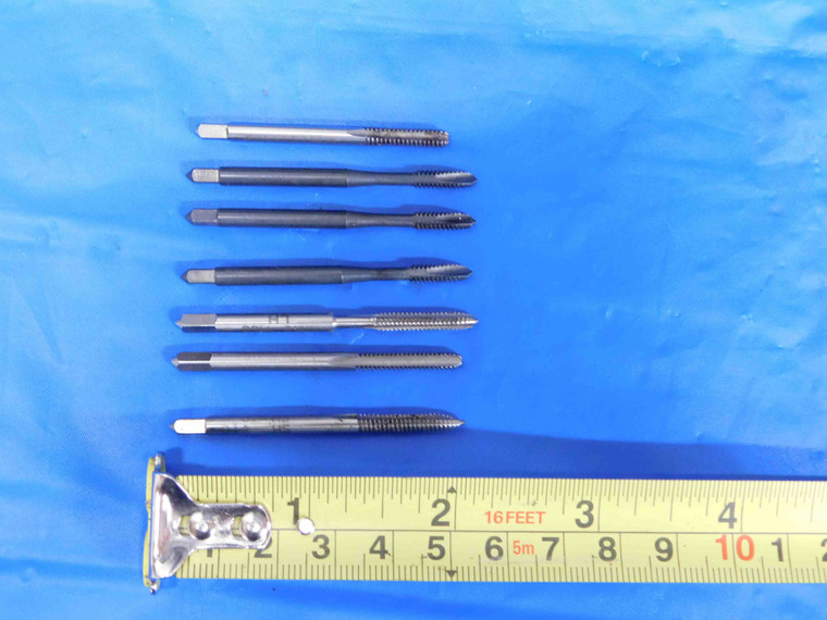 7pcs 6 - 32 NC GH2 / GH3 HSS TAPS STRAIGHT FLUTE & SPIRAL POINT #6 .138 OSG GTD - BS1029LVR