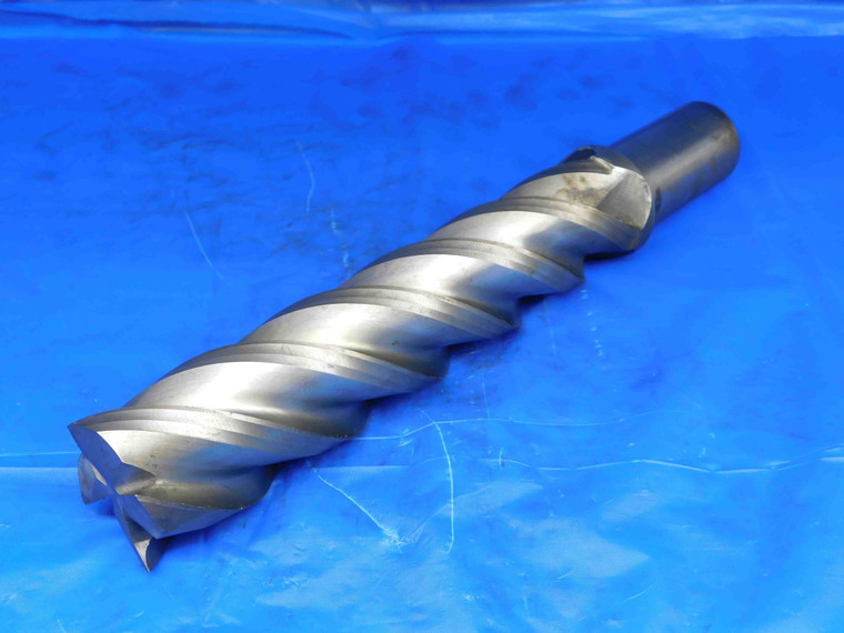 ABOUT 1.803" O.D. 8 1/2 LOC 12" OAL HSS END MILL 1 1/2 SHANK 4 FLUTE REGROUND - BR1140AK3