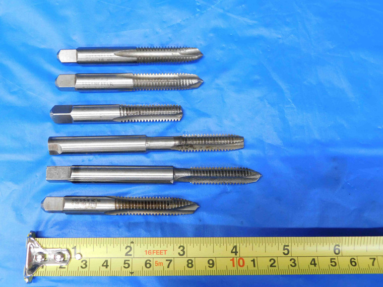 5pcs 3/8 - 16 NC GH3 HSS SPIRAL POINT PLUG & BOTTOMING TAPS .375 GTD 3/8-16 - BS1071LVR