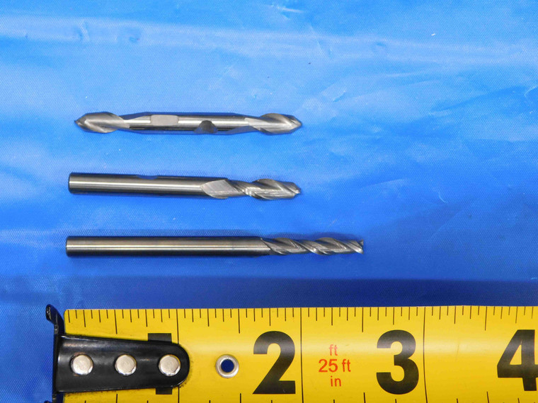 3pcs 3/16 O.D. SOLID CARBIDE END MILLS 2 FLUTE .1875 SQUARE BALL DOUBLE SIDED - BS1128AG3