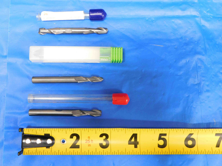 LOT OF 3 1/4" O.D. SQUARE & BALL NOSE SOLID CARBIDE END MILLS & DOUBLE ENDED - BS1126AG3