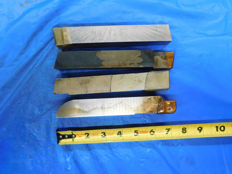 4PCS STEEL TOOL BLANKS / LATHE CUTOFF PARTING GROOVING BLADES 1" SQUARE SHANK - BT0414CG2