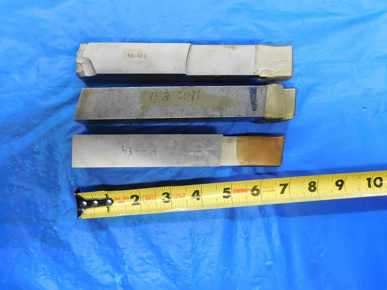 3PCS STEEL TOOL BLANKS / LATHE CUTOFF PARTING GROOVING BLADES 1" SQUARE SHANK - BT0412CG2