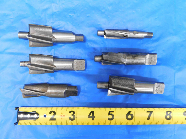 LOT OF 6 HSS MT2 STUB TAPER COUNTERBORES 1/4" - 5/16" O.D. CHANGEABLE PILOTS - BS1177CP2