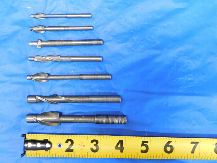 LOT OF 7 HSS COUNTERBORES VARIOUS BRAND & SIZES No.6 - 3/8" STRAIGHT SHANK - BS1169CP2
