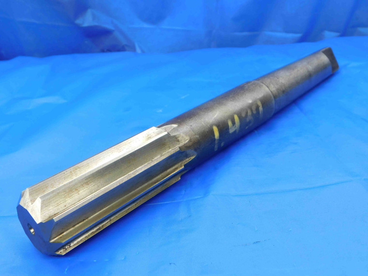 CLEVELAND 1.438 OD HSS REAMER MT4 SHANK 10 FL 1.4380 1.4375 +.0005 OVERSIZE - CB0176CG2