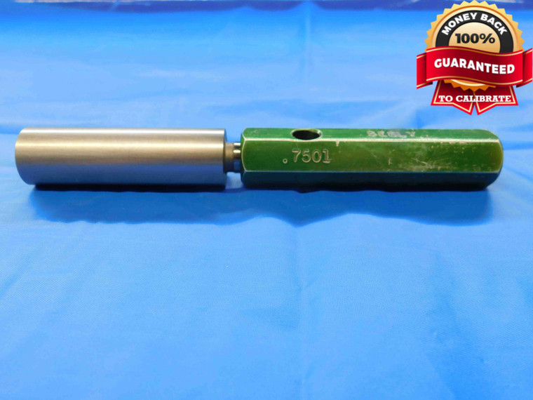 .7501 PIN PLUG GAGE .7500 +.0001 OVERSIZE 3/4 19 mm INSPECTION QUALITY - JC0012LVR