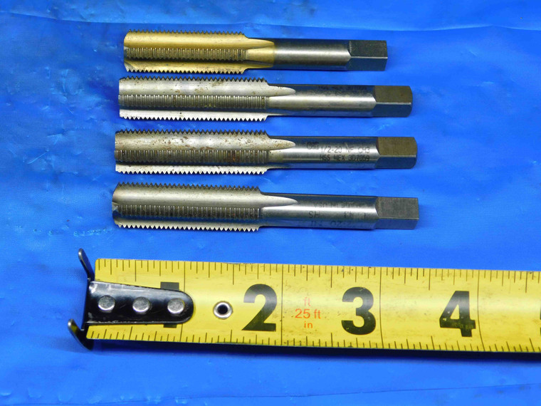 4 PCS OSG/TRW 1/2 20 GH3 HSS 1 TIN COATED BOTTOMING TAP 4 STRAIGHT FLUTE .5 - BR1574BC3