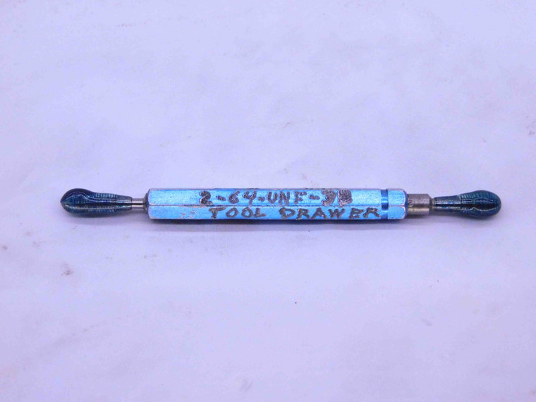 2 64 UNF 3B THREAD PLUG GAGE #2 .086 .0860 GO NO GO P.D.'S = .0759 & .0779 CHECK - TT0022PP