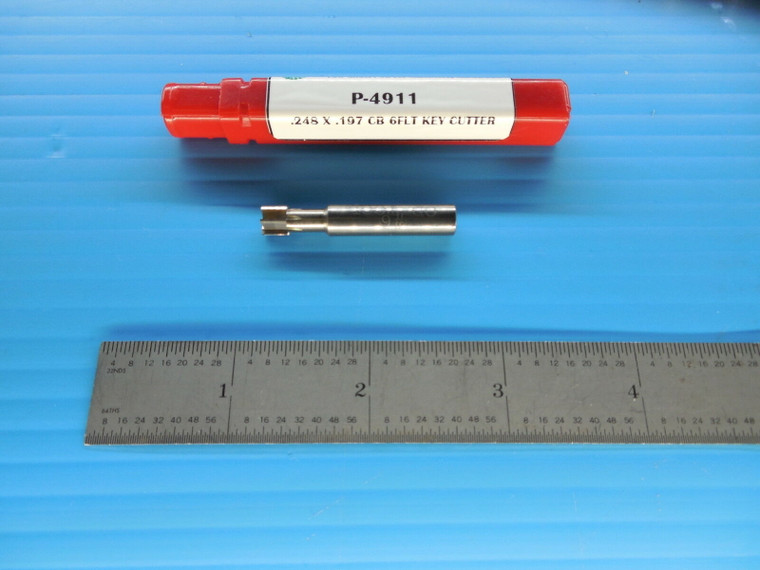 O-D TOOL P-4911 .248 DIA .197 LOC 1/4 SHANK 6 FLUTE CARBIDE KEYSEAT CUTTER TOOL