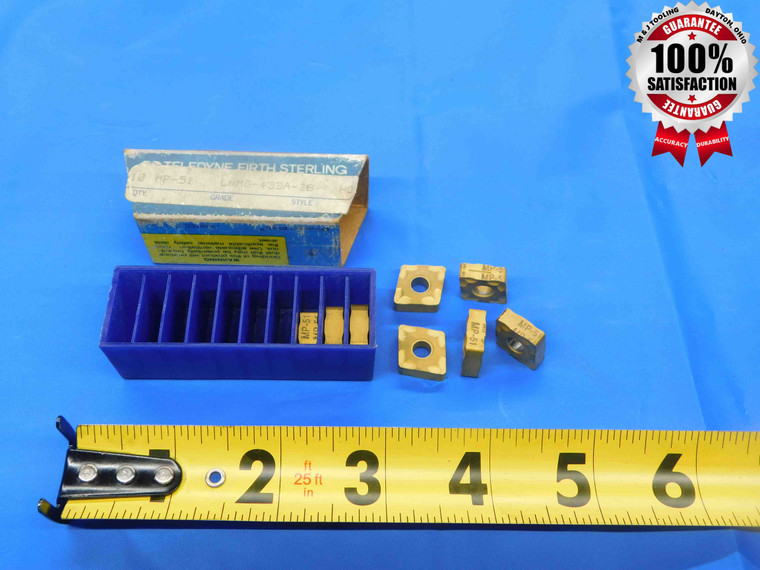 8pcs NEW TELEDYNE CNMG-433A-2B MP-51 TiN COATED CARBIDE INSERTS CNMG 433 - CB0476AG3