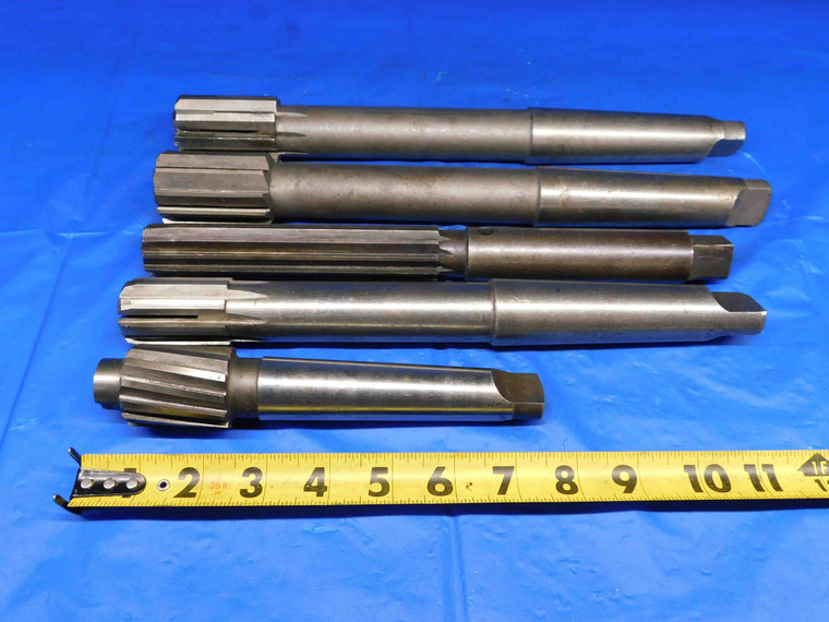 5pc MIXED LOT HSS / CARBIDE TIPPED REAMERS EXPANSION HAND MT3 TAPER SHANK  - BR1831BB3