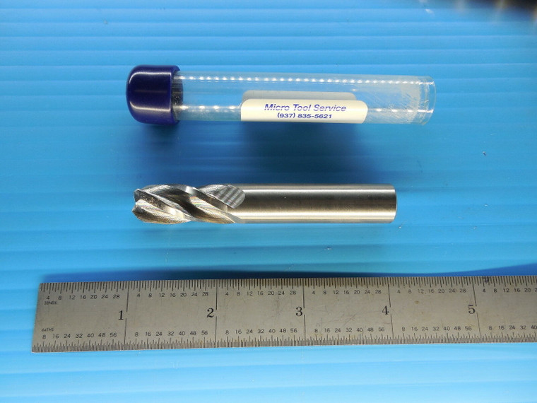 MICRO TOOL TAE00093 ABOUT 12 mm DIA 12 mm SHANK 3" OAL 4 FLUTE CARBIDE END MILL