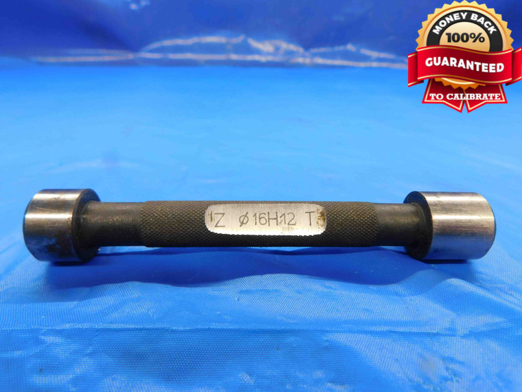 16.005 & 16.180 METRIC PIN PLUG GAGE GO NO GO 16.000 +.005 16 .6301 16.18 16H12 - BT0925BA3