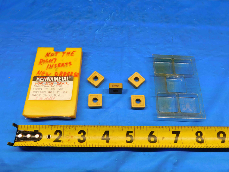 5pcs NEW KENNAMETAL SNMG544 SNMG 15 06 16B KC950 TIN COATED CARBIDE INSERTS - BR2002BY2