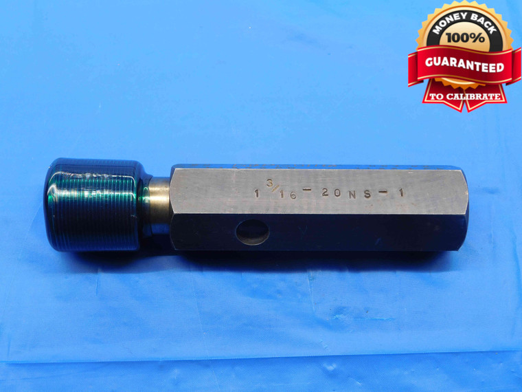 1 3/16 20 NS 1 THREAD PLUG GAGE 1.1875 GO ONLY P.D. = 1.1550 UNS 2B OR 3B - DW26356RD