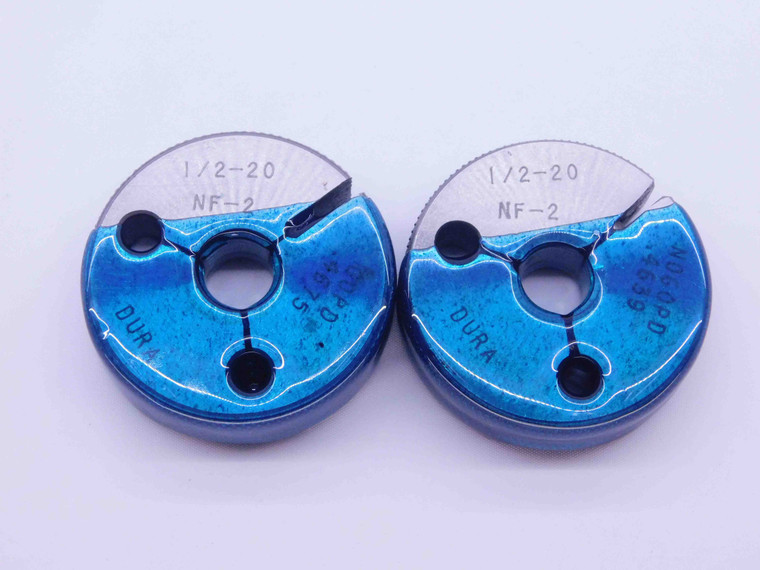 1/2 20 NF 2 THREAD RING GAGES .5 .50 .500 GO NO GO P.D.'S = .4675 & .4639 UNF-2 - DW26395RD