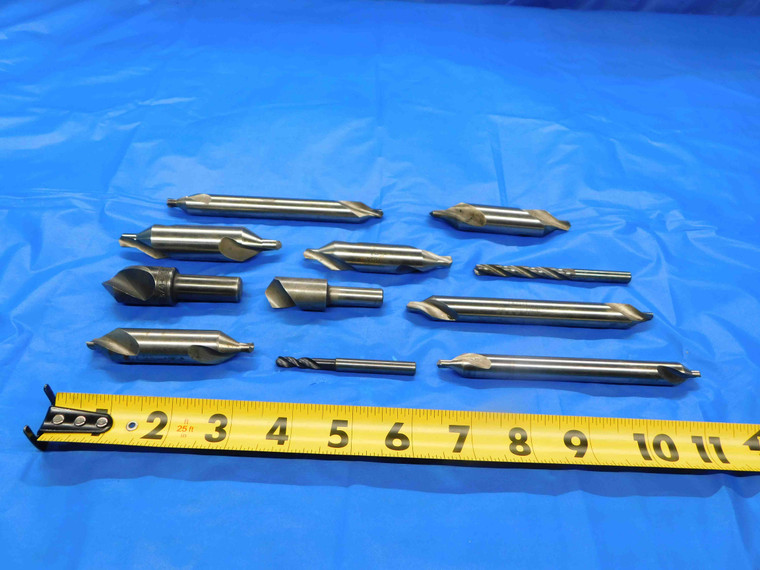 11 PC. LOT OF ASSORTED HSS DRILL BITS CUT DIA. SIZES RANGING FROM 7/32" TO 3/4" - CB0743LVR