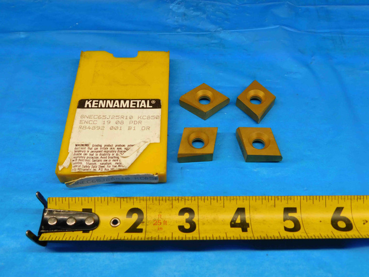 4pcs NEW KENNAMETAL GNEC65J25R10 KC850 TIN COATED CARBIDE INSERTS ENCC 19 08 PRD - BR2264LVR