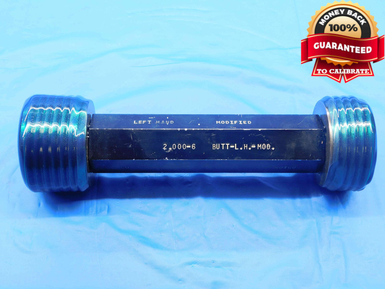 2" 6 BUTT LEFT HAND MOD BUTTRESS THREAD PLUG GAGE 2.0 GO NO GO = 1.9160 & 1.9220 - DW26437RD