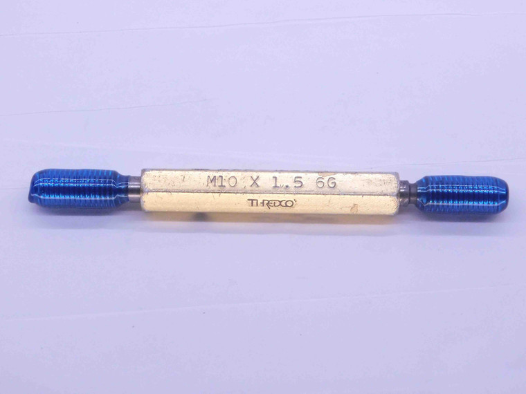 M10 X 1.5 6g METRIC SET THREAD PLUG GAGE 10 GO NO GO P.D.'S = 8.994 & 8.862 - DW26493LVR