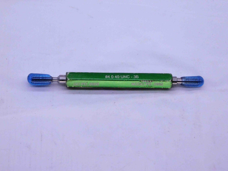 4 40 UNC 3B THREAD PLUG GAGE #4 .112 .1120 GO NO GO P.D.'S = .0958 & .0982 CHECK - DW26457RD