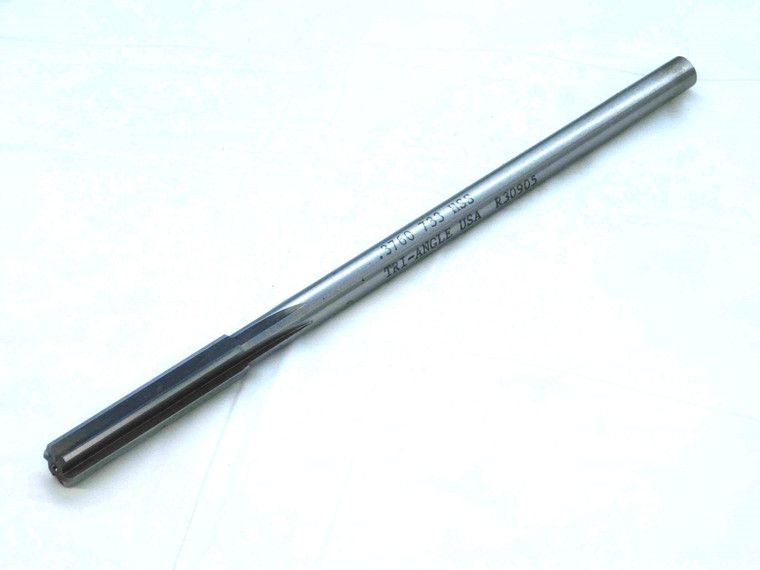 TRI-ANGLE 0.376 OD HSS REAMER 6 FL .376 .3760 3/8 .3750 +.0010 OVERSIZE USA - JC0816CP2