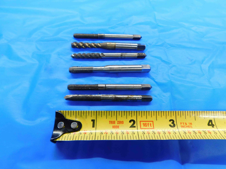 LOT OF 6 #10 - 32 HSS TAPS PLUG & THREAD FORMING STRAIGHT & SPIRAL .190 NO. 10 - BT1450LVR