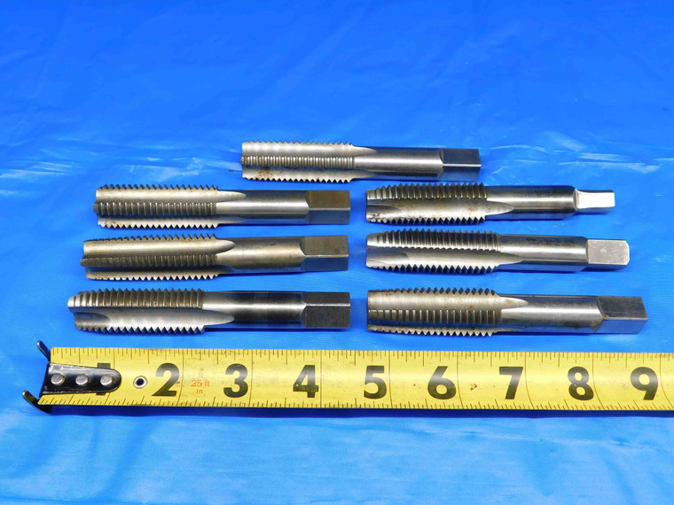 LOT OF 7 VARIOUS HSS 3/4 - 10 NC BOTTOMING, PLUG AND TAPER TAPS .750 3/4-10 UNC - BR2509LVR