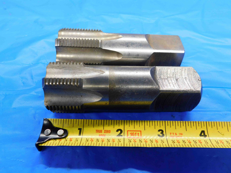 2pcs MODIFIED BOTTOMING TAPS HSS 1 7/16 - 12 NS GH5 6 STRAIGHT FLUTE 1.4375 - BT1591LVR