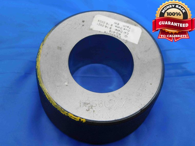 1.2560 CL XX MASTER PLAIN BORE RING GAGE 1.2500 +.0060 1 1/4 32 mm 1.256 CHECK - DW26595BS3