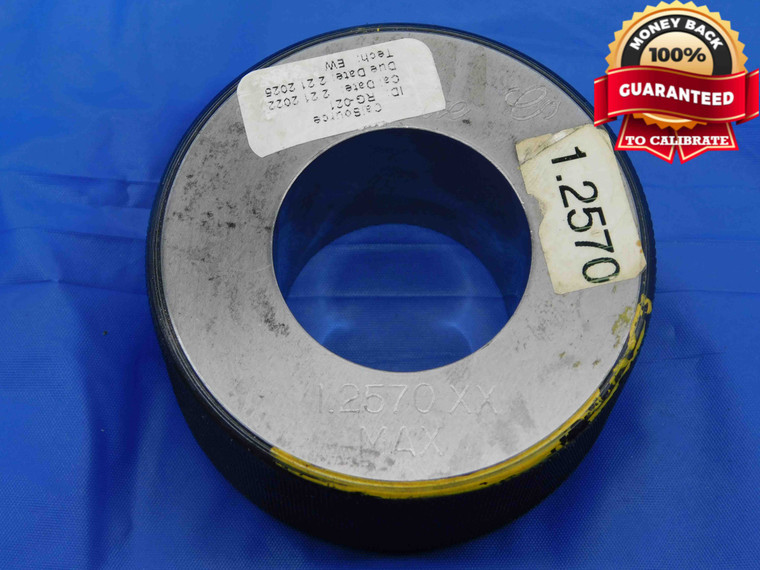 1.2570 CL XX MASTER PLAIN BORE RING GAGE 1.2500 +.0070 1 1/4 32 mm 1.257 CHECK - DW26607BS3