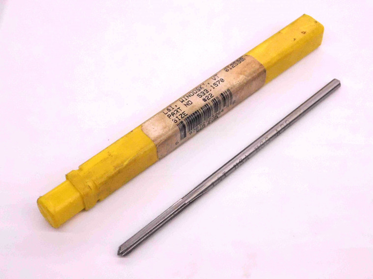 L&I 0.157 OD HSS REAMER 6 FL .157 .1570 5/32 .1563 +.0007 OVERSIZE #22 4 mm - JC1084BS3