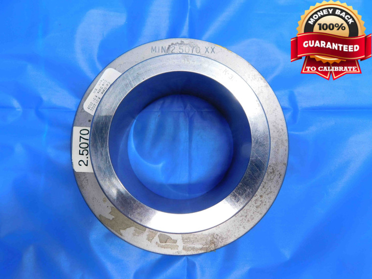 2.5070 CL XX MASTER PLAIN BORE RING GAGE 2.5000 +.0070 2 1/2 63.678 mm 2.507 - SR0041BS3