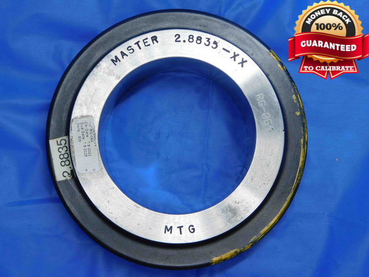 2.8835 CL XX MASTER PLAIN BORE RING GAGE 2.8750 +.0085 OVERSIZE 2 7/8 73.241 mm - SR0075BS3