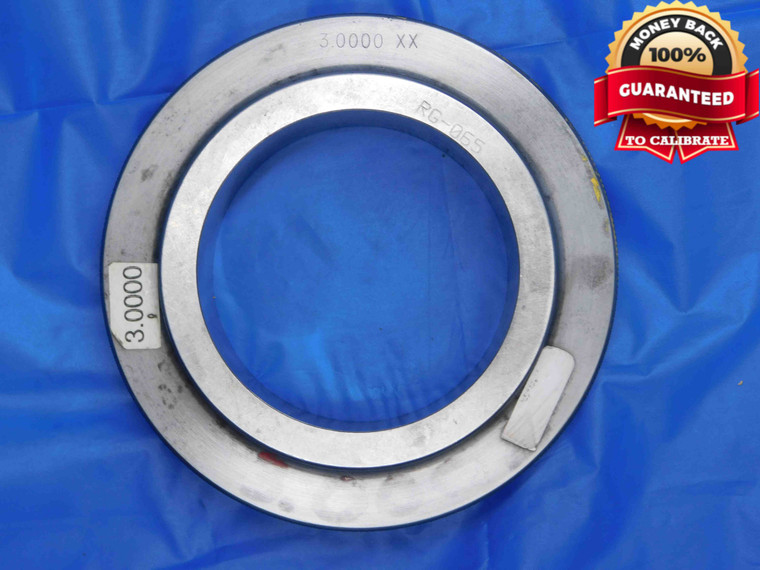 3.0000 CLASS XX MASTER PLAIN BORE RING GAGE ONSIZE 3.0 76.200 mm 3.000 CHECK - SR0083BS3
