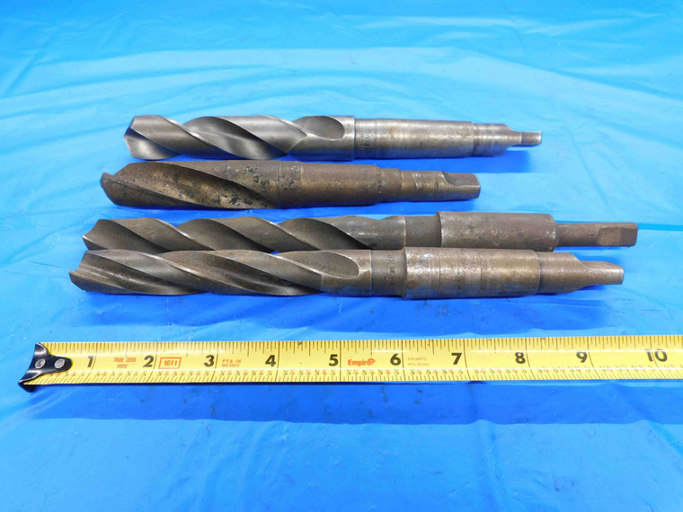 4pcs TWIST DRILL BITS HSS SIZES FROM 51/64 - 1 1/16 MODIFIED MORSE TAPER SHANKS - BT1727LVR