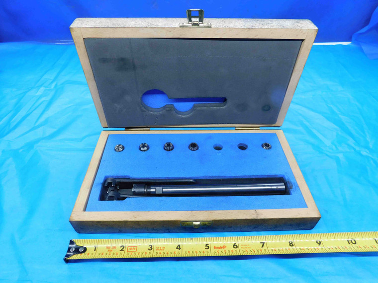 ER11 COLLET CHUCK EXTENSION 1/2" SHANK W/ 5 COLLETS, WRENCHES & CASE ER 11 .5 - BT1773BI3