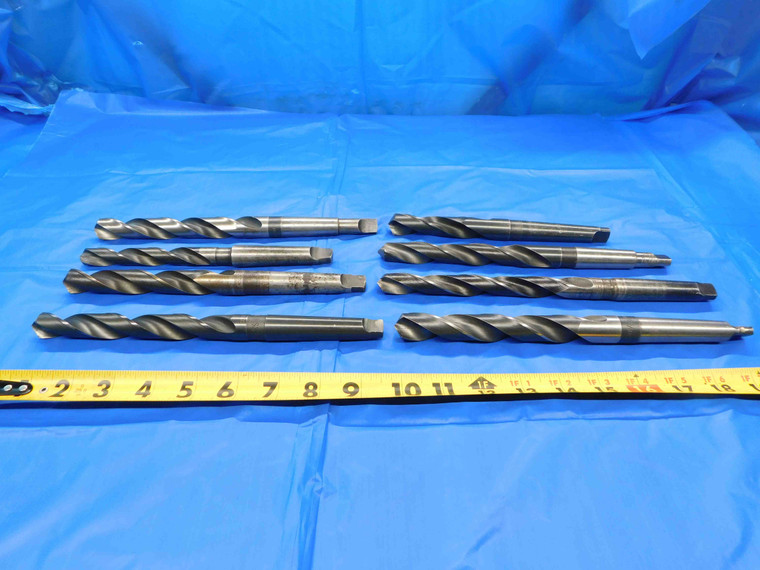 8 PC. LOT OF TWIST DRILL BITS SIZES RANGING FROM 21/32 TO 49/64 MORSE TAPER 2 - CB1625AE1